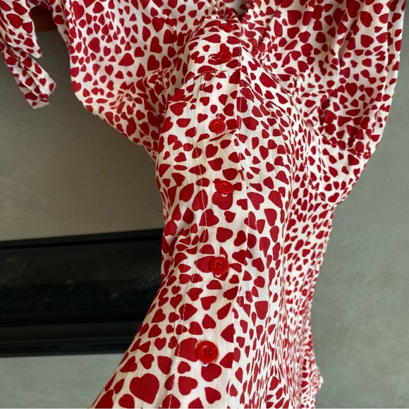 Rue Stiic Laguna Mini Dress Red Hearts, Size XS - Picture 11 of 13